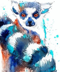 Splatter Lemur paint by numbers