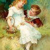 Sweethearts Frederick Morgan paint by number