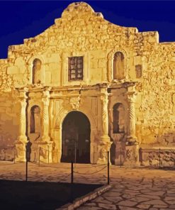 The Alamo Texas paint by number