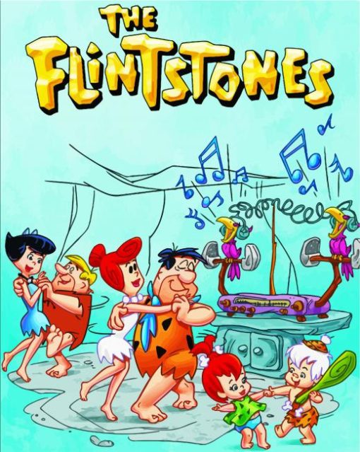 The Flintstones Animated Sitcom paint by number