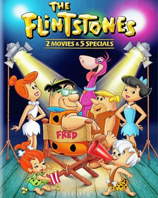 The Flintstones Animation Poster paint by number