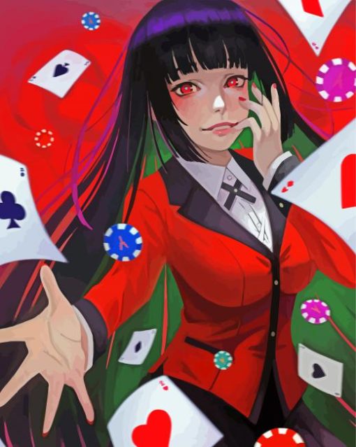 The Gambler Yumeko Jabami Kakegurui paint by number