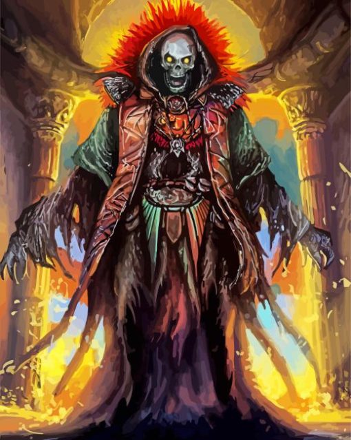 The Lich Skull paint by numbers