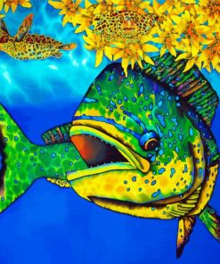 The Mahi Mahi Fish Art paint by numbers