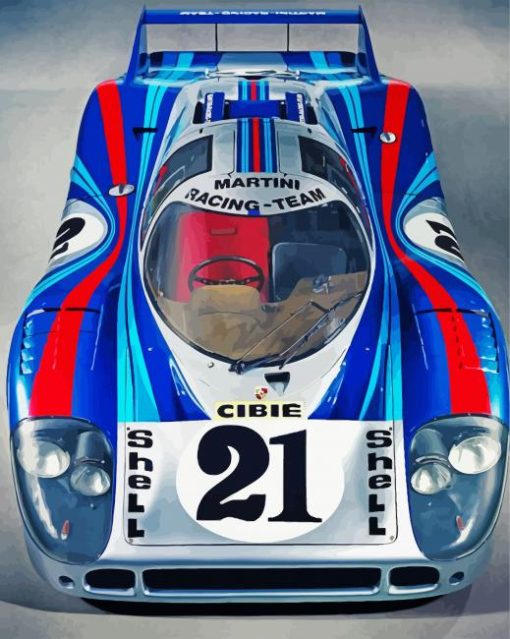 The Martini Car paint by number