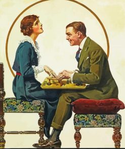 The Ouija Board Norman Rockwell paint by number