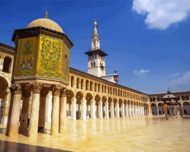 The Umayyad Mosque Damascus paint by number