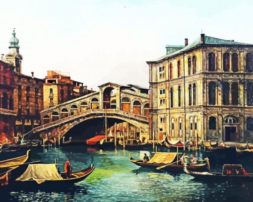Venic Canal By Canaletto paint by number