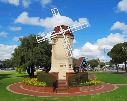 Victoria Park Windmill paint by number