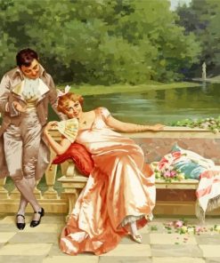 Vittorio Reggianini The Flirtation paint by number
