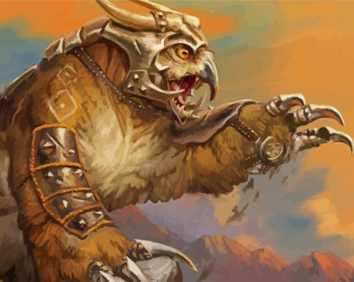 Warrior Owlbear paint by numbers