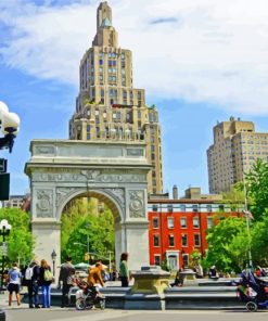 Washington Square Park New York paint by number