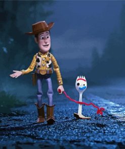 Woody And Forky paint by number