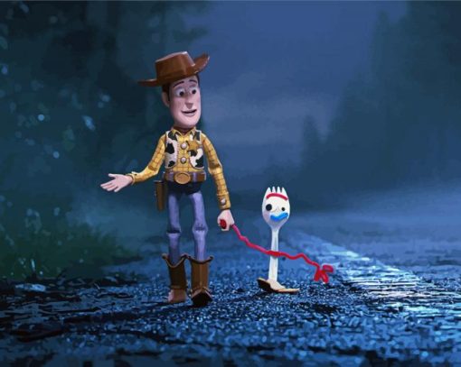 Woody And Forky paint by number