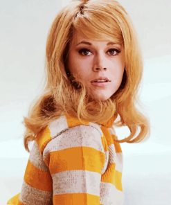 Young Actress Jane Fonda paint by number