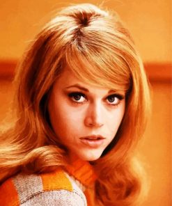 Young Jane Fonda paint by number