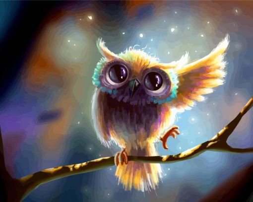 Adorable Cute Owl paint by number