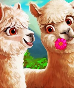 Aesthetic Llamas paint by number