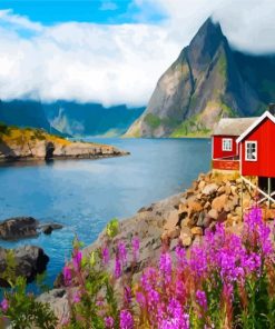 Aesthetic Lofoten Norway paint by numbers