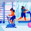 Aesthetic Gym Illustration paint by number