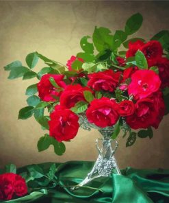Aesthetic Red Flowers paint by number