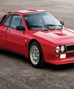 Aesthetic Red Lancia paint by numbers