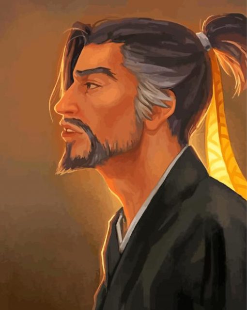 Asian Hanzo Warrior paint by number