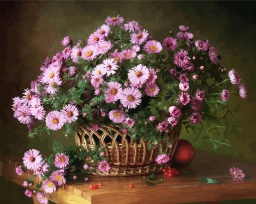 Basket Of Flowers paint by number