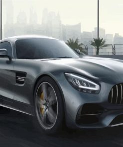 Black Mercedes Amg Gt Car paint by number