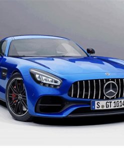 Blue Mercedes Amg Gt paint by number