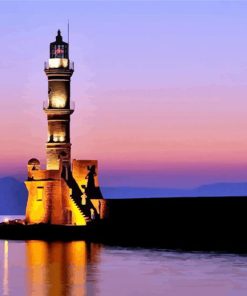 Chania Lighthouse paint by number