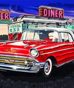 Chevrolet Bel Air Diner paint by number