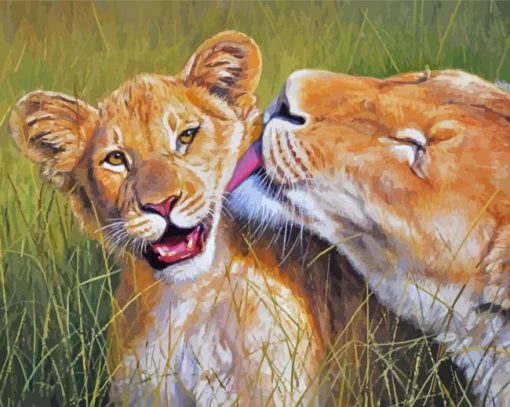 Cute Lions paint by number
