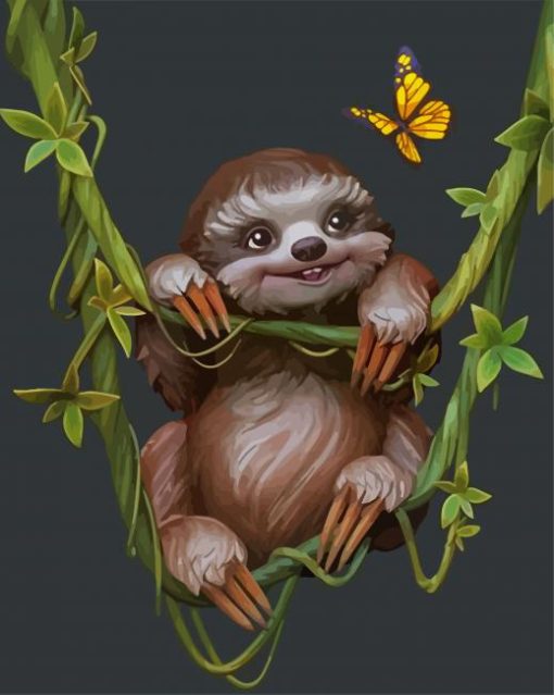 Cute Sloth paint by number