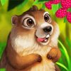 Cute Squirrel paint by number