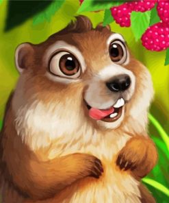 Cute Squirrel paint by number