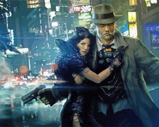 Cyberpunk Gangsters paint by number