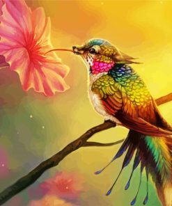 Fantasy Hummingbird paint by number