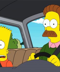 Flanders And Bart paint by number