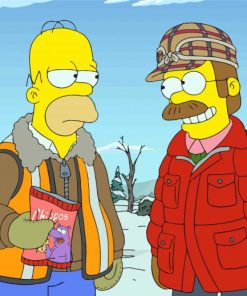 Flanders And Homer paint by number