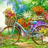 Floral Bike paint by number