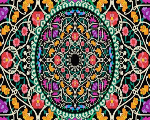 Floral Mandala paint by numbers