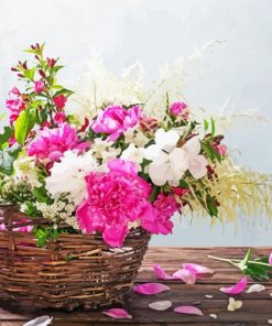 Flowers Basket paint by number