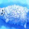 Fluffy White Cat paint by number