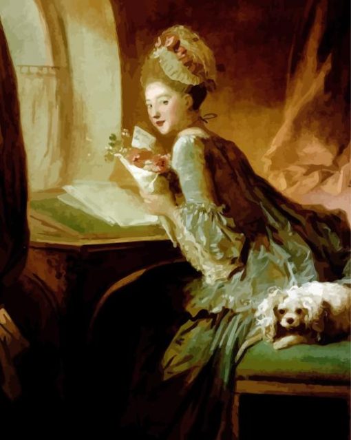 Fragonard The Love Letter paint by number