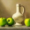 Green Apples And Blue Jug paint by numbers
