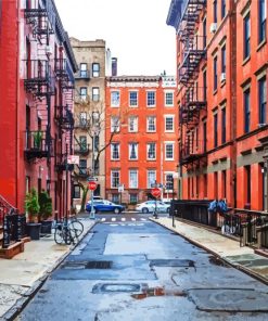Greenwich Village Streets paint by number