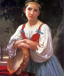 Gypsy Girl With A Basque Drum paint by number