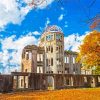 Hiroshima Atomic Bomb Dome paint by number