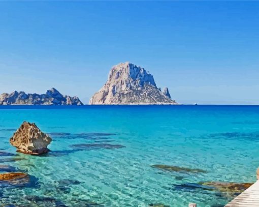 Ibiza Blue Sea paint by number